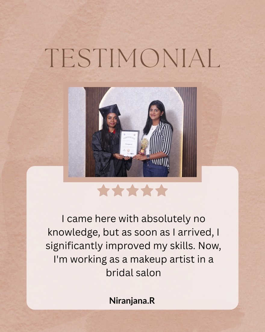 Student feedback for Glamspot Academy