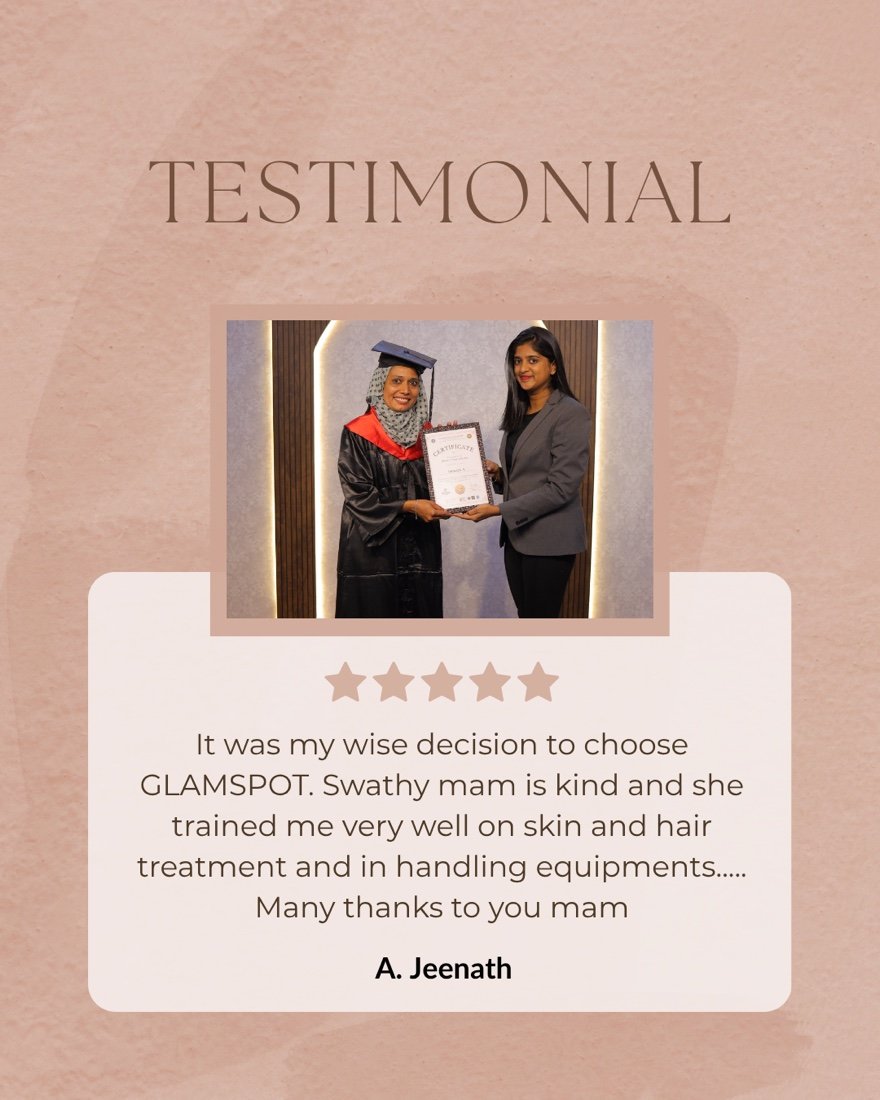 Student feedback for Glamspot Academy