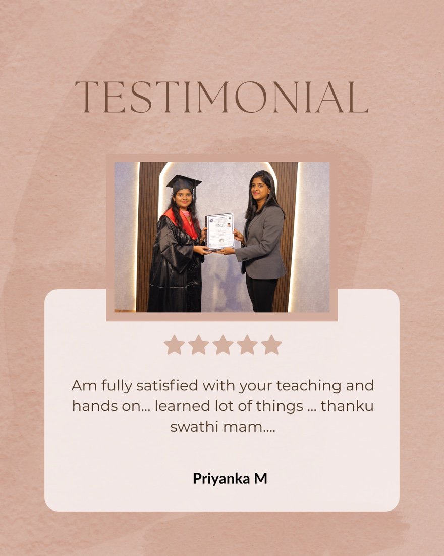 Student feedback for Glamspot Academy