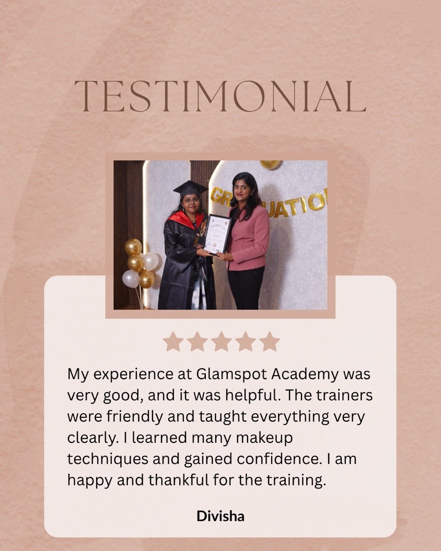 Student feedback for Glamspot Academy