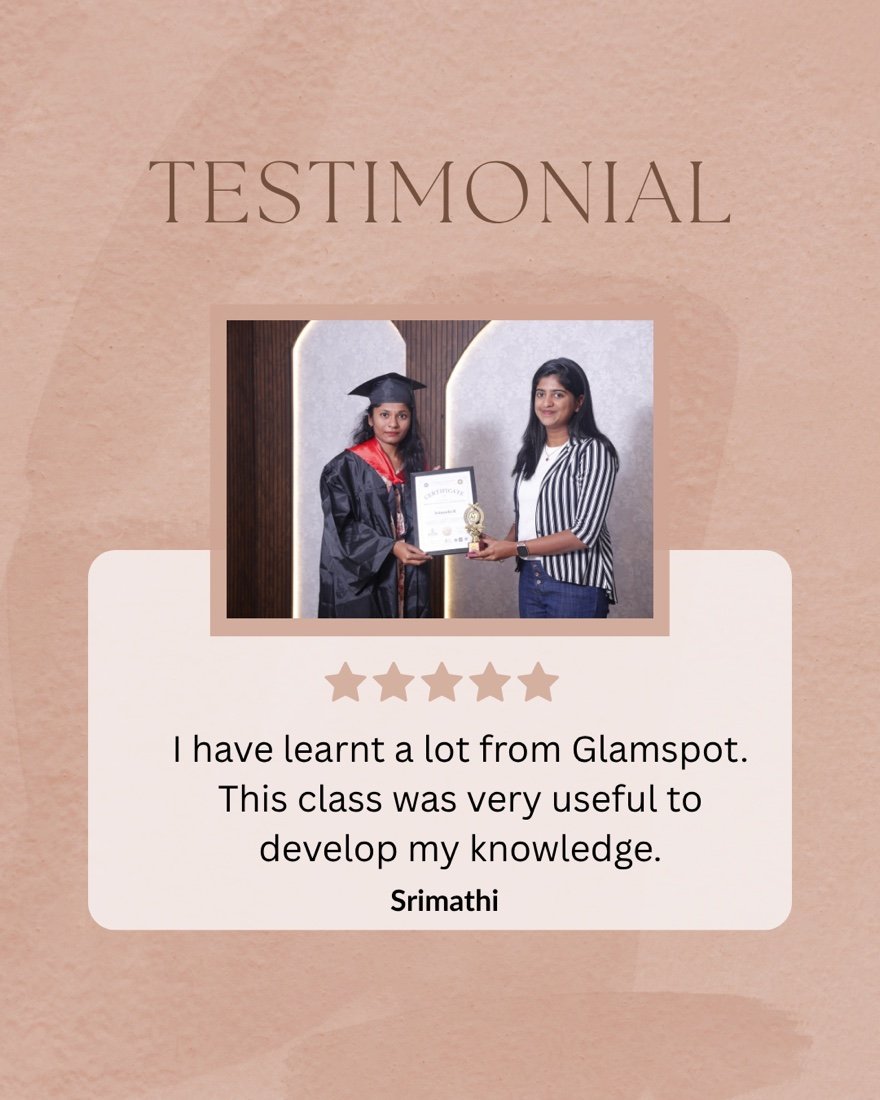 Student feedback for Glamspot Academy